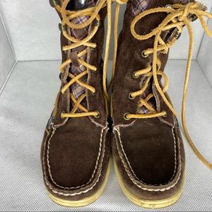 Sperry brown suede boots size 7.5
